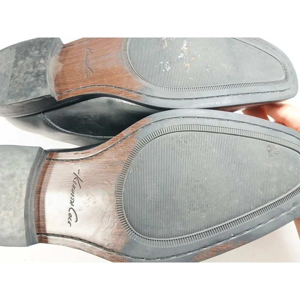 Kenneth Cole Men’s Black Leather Shoes Sz 8 – Silver Tech Comfort